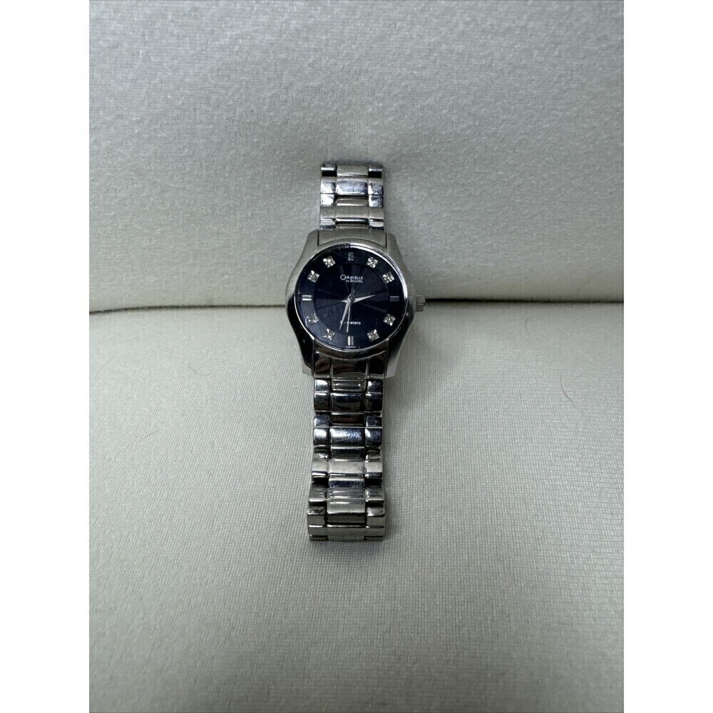 Bulova Silver and Black Women's Watch